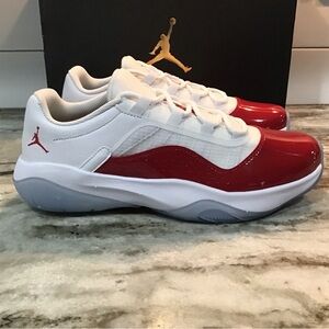 Jordan Men’s Red and White Sneakers